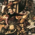 Market Woman With Vegetable Stall Dutch historical painter Pieter Aertsen